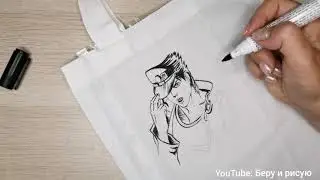 Как рисовать Джотаро на шоппере