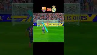 Barcelona Vs Real Madrid • Penalty Challenge • efootball 2023 mobile • pesmobile #shorts #pesmobile