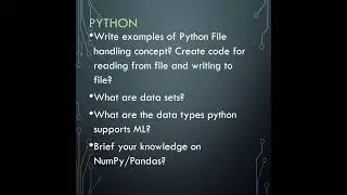 Cognizant Machine Learning Interview Questions #python #tensorflow #machinelearning