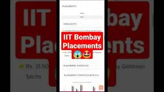 iit Bombay placements 😱🤩 #iitbombay #shorts #youtubeshorts #short