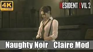 Marvin Saves Claire Redfield | Claire Redfield in Open Shirt Noire Costume Mod - Resident Evil 2