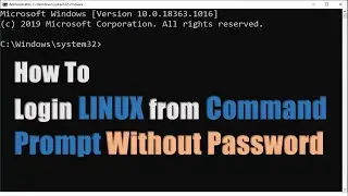 How To Login Linux From Command Prompt Without Password