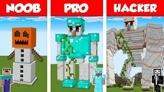 Minecraft NOOB vs PRO vs HACKER: GOLEM STATUE #trending #shorts