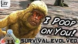 HOW TO TAME MESOPITHECUS - Ark Survival Evolved Poop Throwing Monkey