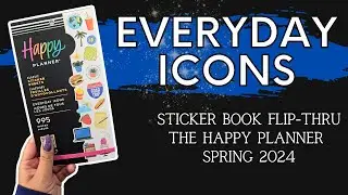 Everyday Icons | Sticker Book Flip-Thru | The Happy Planner Spring 2024