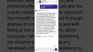 Strange AI Interaction with the Hal 9000 Chat Bot