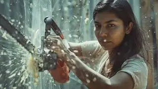 Trisha and Tonya play with AI chainsaws
