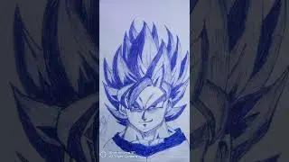 Goku drawing With pen#goku #anime #art #shorts #fypシ