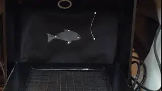 Acoustic Levitation Fishing Scene