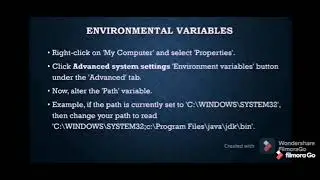 Environment variables set up for Java | How to set up environment variables for Java in Windows
