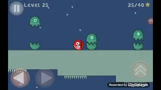 Прохождение уровня 25 в игре New Red Ball 2 испуганным шариком
