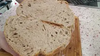 СЕРЫЙ ЦЕЛЬНОЗЕРНОВОЙ ХЛЕБ НА ЗАКВАСКЕ | ДОМАШНИЙ ХЛЕБ С СЕМЕЧКАМИ ТЫКВЫ