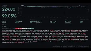 colemak 230wpm handcam