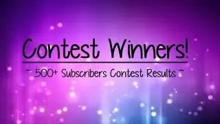 Contest Winners!