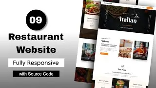 09 | Restaurant Website using HTML & CSS (Fully Responsive ) Frontend Project | Italian Restaurant