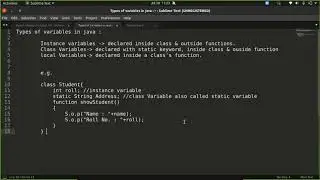 Java Static, Instance & Local Variables #4 | Java tutorial for beginners