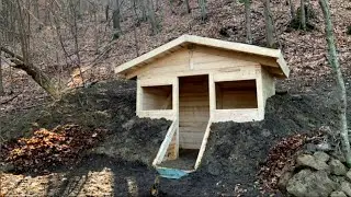 Fairytale Survival Dugout. Timelapse of Shelter Construction