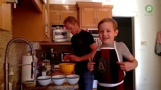 Jeff Larentowicz and son Sebastian Cook-Along