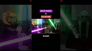 Mace Windu vs. Palpatine in LEGO! #short