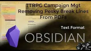 Obsidian - Text Format (Remove Break Lines From PDF Text)