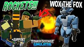 ROCKETS!!! VS. WOX!! Tower Defense Simulator - ROBLOX