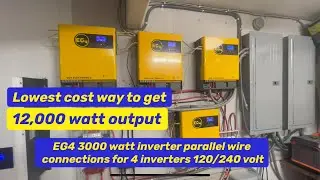 EG4 3000 watt inverter, best inverter for off grid. Parallel connections. Running so so smooth.