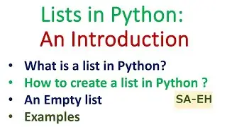 Python Lists: An Introduction | What is a list | How to create a list | List in Python examples|CBSE
