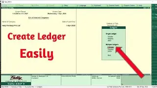 How to Create Multiple Ledger in Tally! Create multiple ledger in Tally ! Helppandeyji