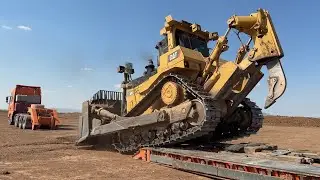 Transporting The Caterpillar D9T Bulldozer To The Next Project - Sotiriadis Construction Works - 4k