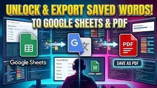 Export Saved Words Into Google Sheets and Save As PDF Using Google Translate Web Version|
