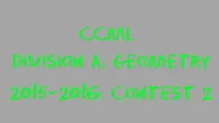 CCML Geometry Contest 2 2015-2016