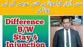 what is stay order /Difference b/w Injunction/statusquo
