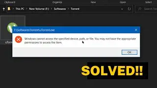 How do I fix windows Cannot access the specified device path or file? FIXED 2021 | Windows 10