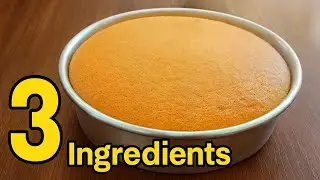 Easy Vanilla Sponge Cake [ Only 3 Ingredients ] Simple Sponge Cake Recipe