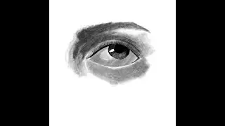 Drawing the human eye in black & white(Adobe Fresco)