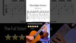 Moonlight Sonata by Beethoven Classical Guitar Lesson #classicalguitar #fingerstyle #moonlightsonata