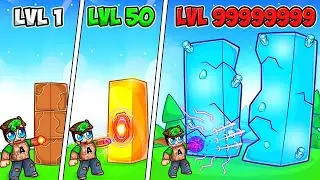Upgrading NOOB to GOD in ROBLOX WALL PUNCH RACE SIMULATOR