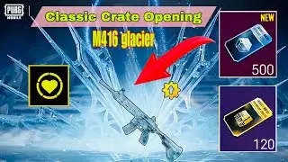 New 120 premium crate opening pubg mobile 500 Classic Crate opening M416 glacier supply opening❄️