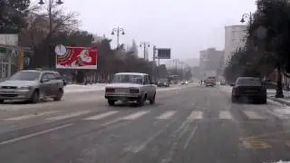 BAKI 3cu QAR Снег в Баку,Nerimanov,Baku Snow 02 02 2012
