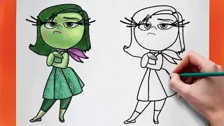 Como dibujar a Desagrado de Intensamente - Disney Pixar