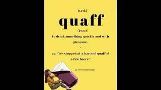 #wordoftheday | quaff | @thewordmeanings | #voca #vocabulary #ingles #learning
