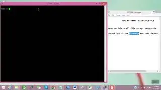 How to reset BDCOM GPON OLT