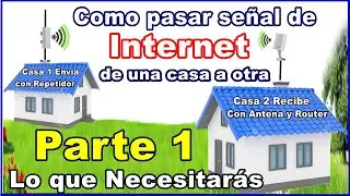 Como pasar señal de internet de una casa a otra sin cables y sin gastar mucho Parte #1