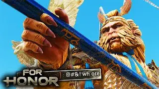 Monkey King Shaolin anti-ganks team & defeats toxic player [For Honor]