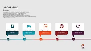 Info graphic timeline design using Illustrator CC | 5 stage timeline | Design 13