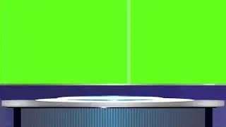 Virtual studio set solo anchor. green screen. chroma key. free use.