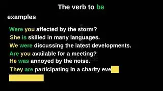 THE VERB TO BE - EXAMPLES - LEVEL 2 (Intermediate)