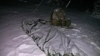Sleeping in a Military Modular Sleep System (MMSS, MSS) in the snow