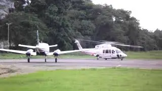 Sikorsky S-76C & King Air C90GTx Take offs and Landing in Angra dos Reis Brazil