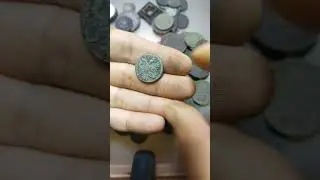 монета 1735 рік, полушка 